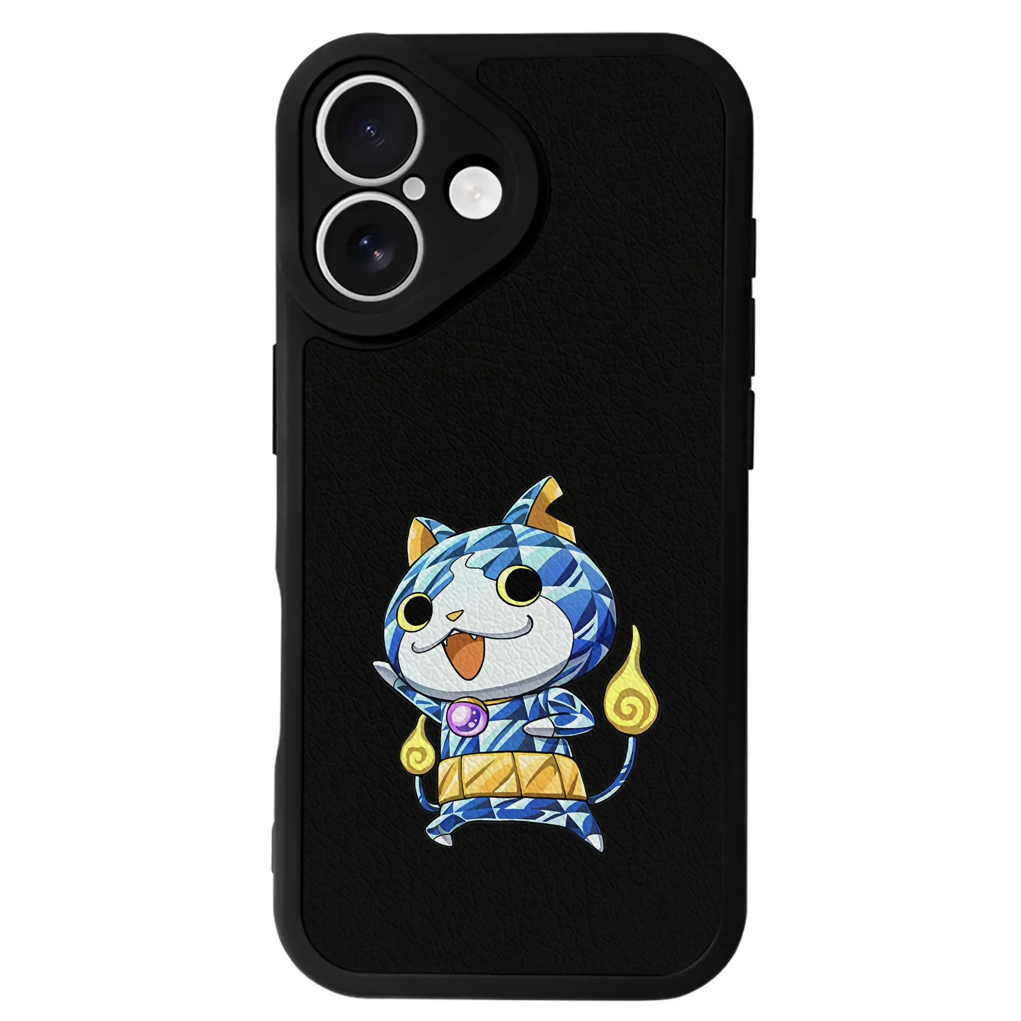 妖怪ウォッチ グッズ,ジバニャン - IPhone 16シリーズ対応 ・ シリコンスマホケース ・ レザー調 ・ 高精度フィット ・ 耐衝撃 ・ ワイヤレス充電対応 ・ 精密カット